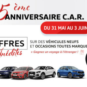 Volkswagen  La Rochelle : Anniversaire C.A.R. : venez fêter nos 15 ans