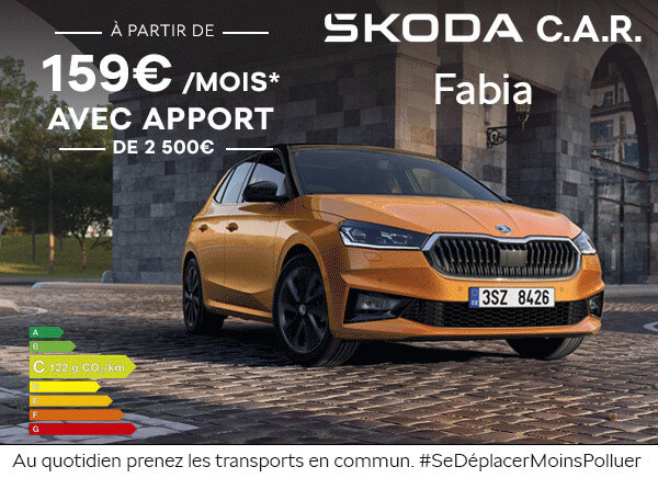 Offre Skoda Fabia 159 euros - C.A.R. La Rochelle