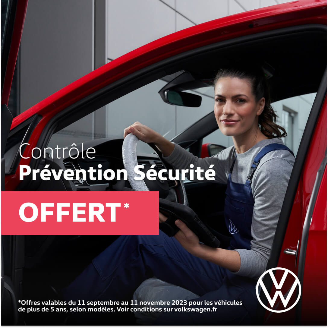Offre Volkswagen CONTRÔLE SECURITE OFFERT